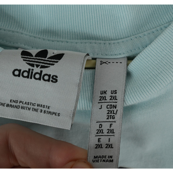 Adidas Original Athletic Club 3-Stripe Graphic T-Shirt Mens XXL Trefoil - Picture 8 of 13